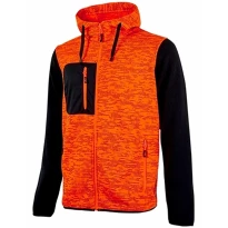 Alles muss raus -  Arbeitshoodie  U- Power Rainbow EY174OF Größe L Black Fucsia