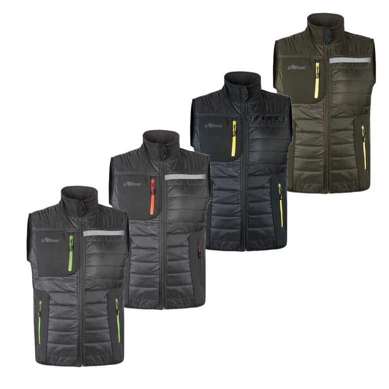 Alles muss raus -  Arbeitsweste gefüttert wasserabweisend Multitaschen U- Power Wall FU278 Größe XS Farbe Asphalt Grey
