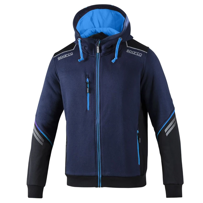Alles muss raus -  Arbeitskapuzenpullover Sparco Tech Hooded full zip 02414 Größe XL Farbe Schwarz Grau