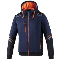 Alles muss raus -  Arbeitskapuzenpullover Sparco Tech Hooded full zip 02414 Größe 2XL Farbe Schwarz Grau