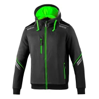 Alles muss raus -  Arbeitskapuzenpullover Sparco Tech Hooded full zip 02414 Größe 2XL Farbe Schwarz Grau