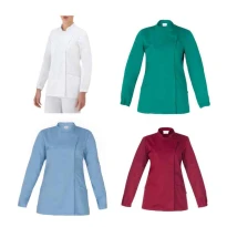 Alles muss raus -  Damen Amanda Arbeitsbluse Giblor's 17P03K329- L Größe M Farbe Grün