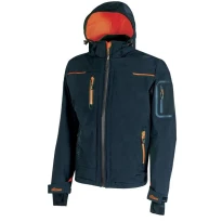 Alles muss raus -  Arbeitsjacke Softshell Stretch elastisch U- Power Space FU187BC Größe M Farbe Carbonschwarz