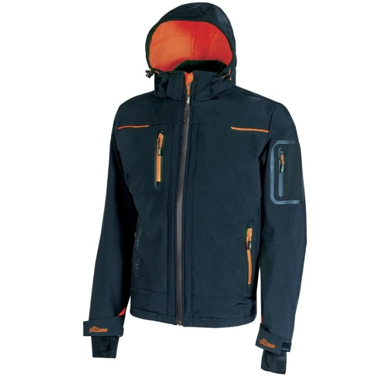 Alles muss raus -  Arbeitsjacke Softshell Stretch elastisch U- Power Space FU187BC Größe M Farbe Carbonschwarz