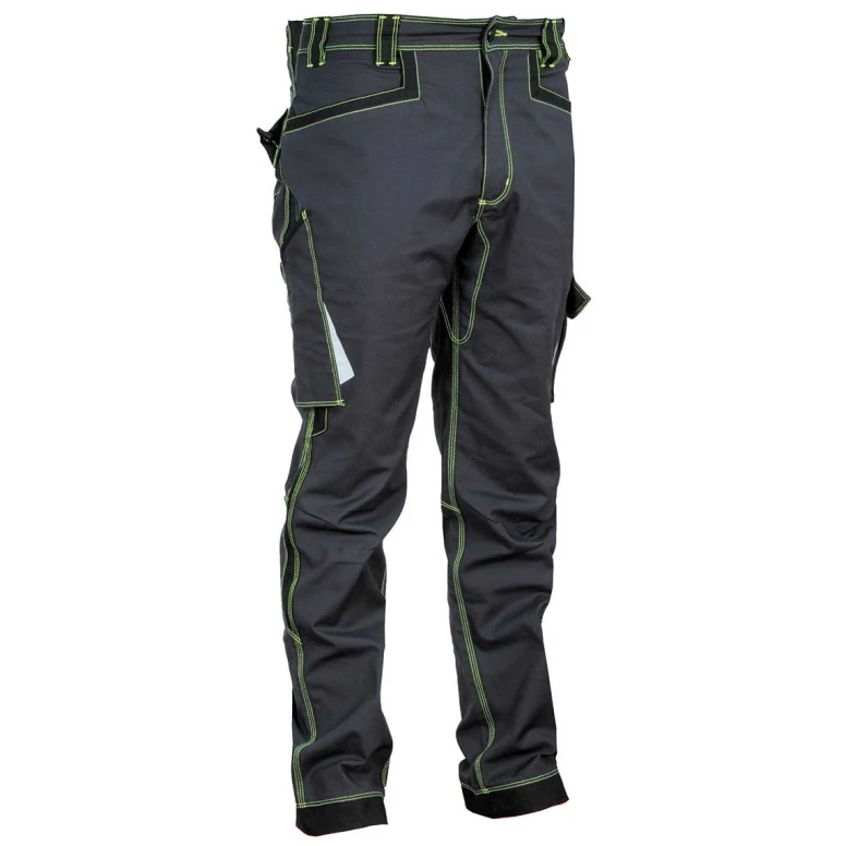 Alles muss raus -  Arbeitshosen Stretch elastisch Multitaschen Cofra Montijo V482- 0- 04 Farbe Anthrazit Schwarz Lime Größe 52