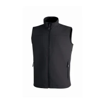 Alles muss raus -  Arbeitsweste Softshell Stretch elastisch U- Power Dublino IN231 Größe 4XL Farbe Carbonschwarz