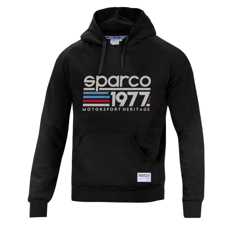 Alles muss raus -  Sparco Hoodie 1977 -  01320 Arbeitskapuzenpullover Größe S Farbe Schwarz
