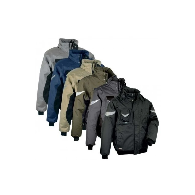 Alles muss raus -  Gepolsterte Arbeitsjacke mit vielen Taschen Cofra Iceberg V001- 0- 00 Größe 52 Farbe Schlamm Schwarz