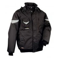 Alles muss raus -  Gepolsterte Arbeitsjacke mit vielen Taschen Cofra Iceberg V001- 0- 00 Größe 52 Farbe Schlamm Schwarz