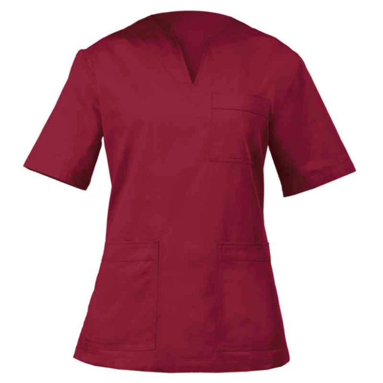 Alles muss raus -  Arbeitsbluse Margherita medizinisch für Damen Giblor's 10M2062C. Größe XL Farbe Bordeaux