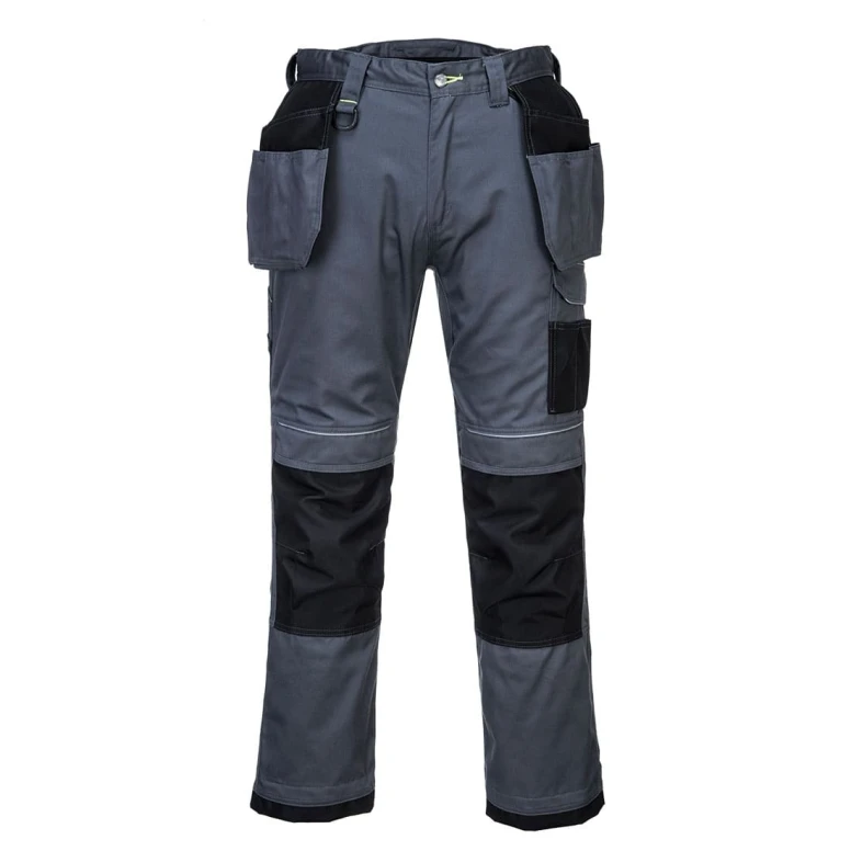 Alles muss raus -  Arbeitshose Portwest Holster PW3 Multitaschen T602 Größe 64 Farbe Grau Schwarz