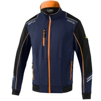 Alles muss raus -  Arbeitsjacke Light- Shell Sparco Tech 02413 Größe XL Farbe Navyblau Orange 2