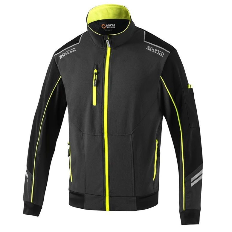 Alles muss raus -  Arbeitsjacke Light- Shell Sparco Tech 02413 Größe XL Farbe Navyblau Orange