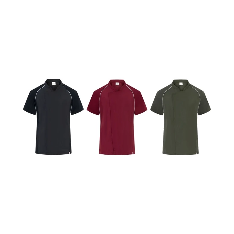 Alles muss raus -  Koreanische Jacke Giblor's Gastronomie Javier 25P08G430 Koch Kurzarm Wellness Größe XL Farbe Bordeaux
