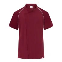 Alles muss raus -  Koreanische Jacke Giblor's Gastronomie Javier 25P08G430 Koch Kurzarm Wellness Größe XL Farbe Bordeaux
