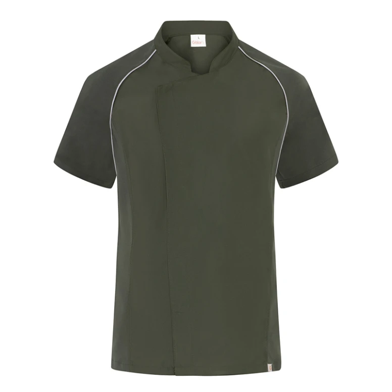 Alles muss raus -  Koreanische Jacke Giblor's Gastronomie Javier 25P08G430 Koch Kurzarm Wellness Größe XL Farbe Bordeaux