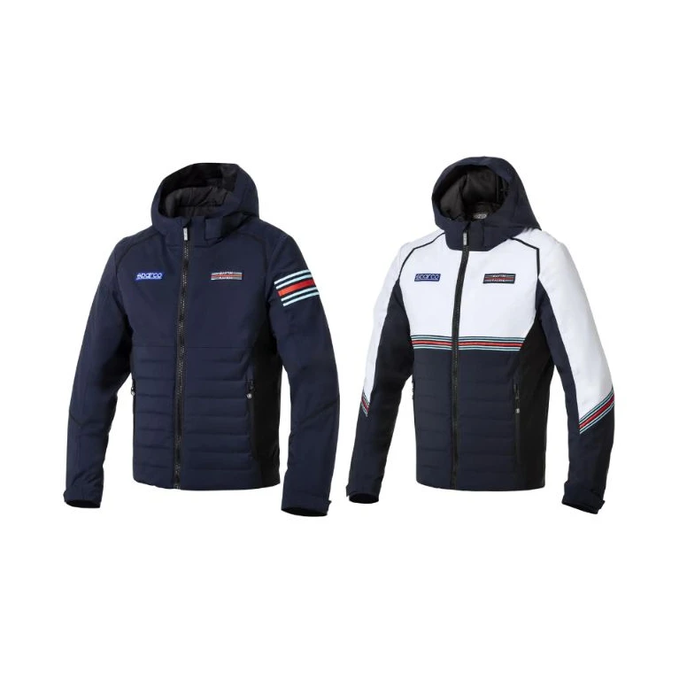 Alles muss raus -  Arbeitsjacke mit Kapuze Sparco Martini Racing 01361MR Größe L Farbe Weiß Blau