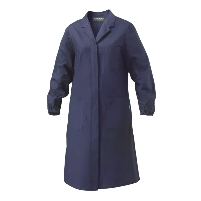 Alles muss raus -  Arbeitskittel Damen Carla Siggi 100% Baumwolle Größe S Farbe Blau