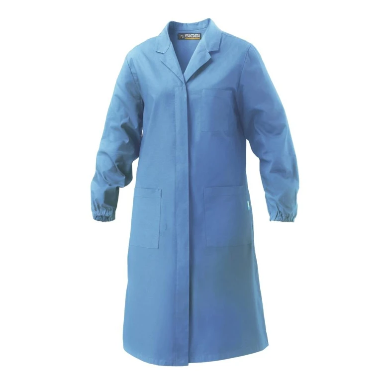 Alles muss raus -  Arbeitskittel Damen Carla Siggi 100% Baumwolle Größe S Farbe Blau