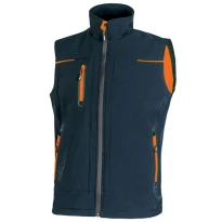 Alles muss raus -  Arbeitsweste Multitaschen Softshell Stretch elastisch U- Power Universe FU188BC Carbonschwarz Größe S