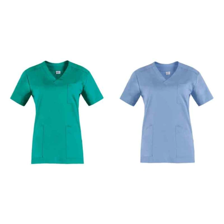 Alles muss raus -  Arbeitsbluse Milena für Damen 100% Baumwolle Giblor's 20P03K196 Größe S Farbe Grün