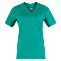 Alles muss raus -  Arbeitsbluse Milena für Damen 100% Baumwolle Giblor's 20P03K196 Größe S Farbe Grün 2