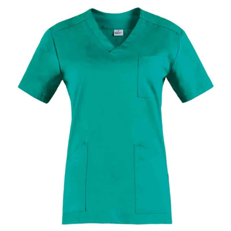 Alles muss raus -  Arbeitsbluse Milena für Damen 100% Baumwolle Giblor's 20P03K196 Größe S Farbe Grün