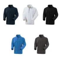 Alles muss raus -  Arbeitssweatshirt aus Fleece mit Halbreißverschluss Rossini Dublino HH159 Größe L Farbe Dunkelgrau meliert