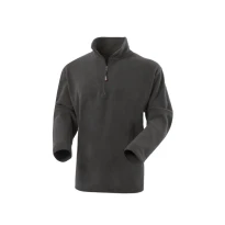 Alles muss raus -  Arbeitssweatshirt aus Fleece mit Halbreißverschluss Rossini Dublino HH159 Größe L Farbe Dunkelgrau meliert