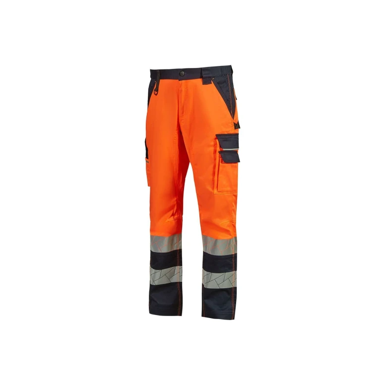 Alles muss raus -  Arbeitshosen Hochsichtbarkeit  Multitaschen Stretch U- Power Arc WHL407 Größe S Farbe Fluoreszierendes Orange