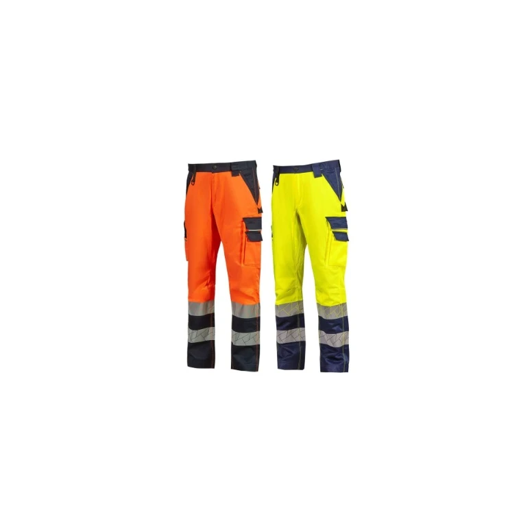 Alles muss raus -  Arbeitshosen Hochsichtbarkeit  Multitaschen Stretch U- Power Arc WHL407 Größe M Farbe Fluoreszierendes Orange