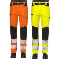 Alles muss raus -  Arbeitshosen Hochsichtbarkeit  Multitaschen Stretch Issa Line Extreme Hi Vis 8450NB Größe M Farbe Gelb