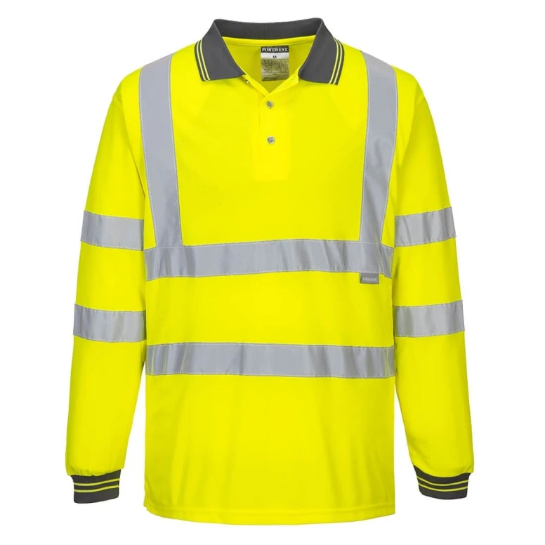 Alles muss raus - Arbeitspoloshirt Langärmelig Warnschutz Portwest S277 Größe M Farbe Orange