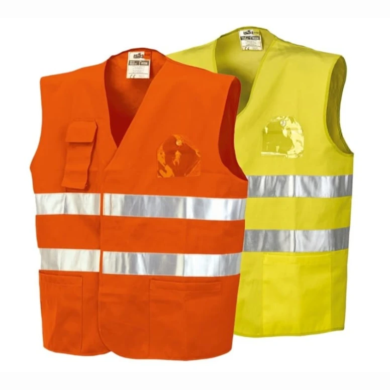Arbeitsweste mit Taschen und hoher Sichtbarkeit ISSA LINE - 01250