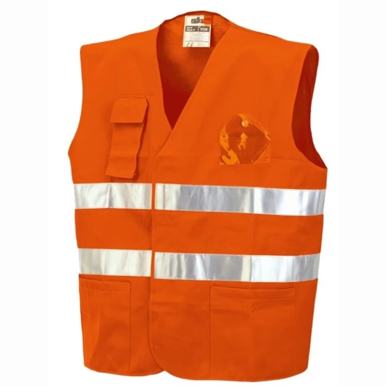 Arbeitsweste mit Taschen und hoher Sichtbarkeit ISSA LINE - 01250