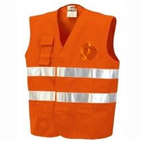 Arbeitsweste mit Taschen und hoher Sichtbarkeit ISSA LINE - 01250