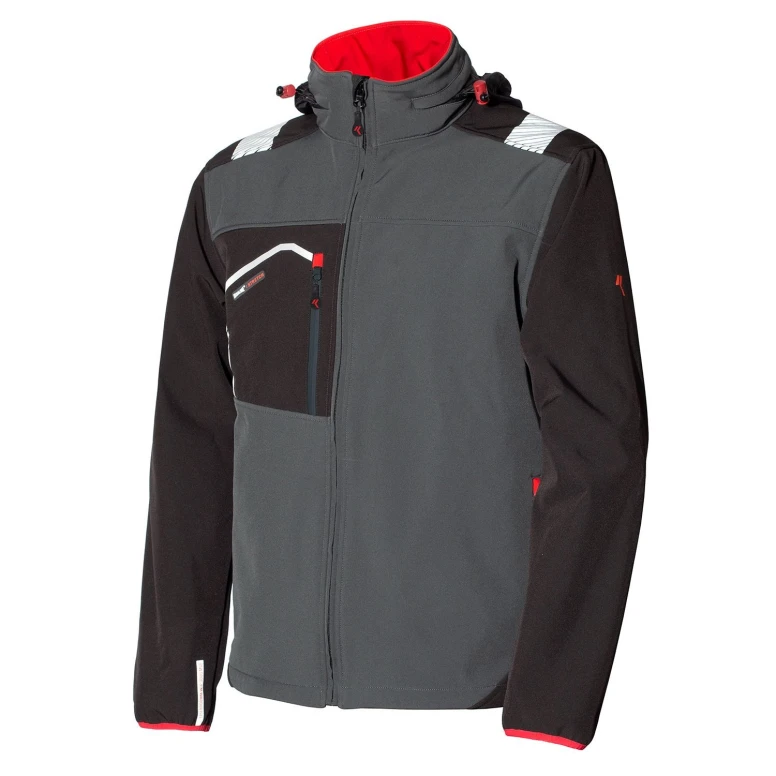 Stretch-Mehrzwecktaschen-Softshell-Arbeitsjacke Issa Line Posh 04527B