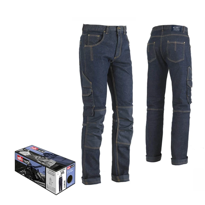Arbeitsjeans Multitasche Elastisch MINER 8033 ISSA LINE Herren Baumwolle Stretch