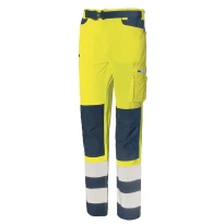 Arbeitsbundhose mit hoher Sichtbarkeit, Multitaschen, Stretch, Issa Line Softshell HI-VI 8450B