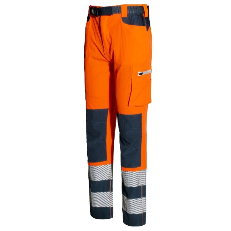 Arbeitsbundhose mit hoher Sichtbarkeit, Multitaschen, Stretch, Issa Line Softshell HI-VI 8450B
