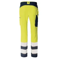 Arbeitsbundhose mit hoher Sichtbarkeit, Multitaschen, Stretch, Issa Line Softshell HI-VI 8450B
