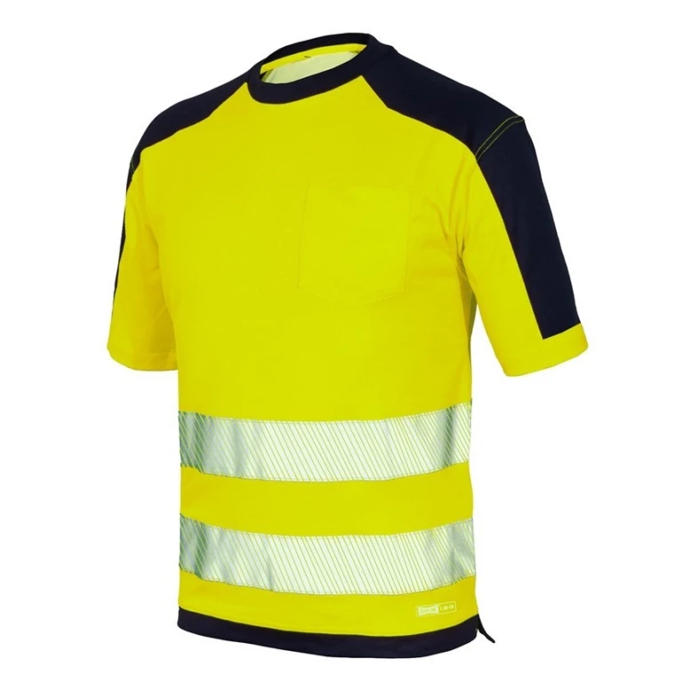Hochsichtbarkeit T-Shirt mit thermisch versiegelten Segmentbändern Issa Line HV 08186N