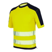 Hochsichtbarkeit T-Shirt mit thermisch versiegelten Segmentbändern Issa Line HV 08186N