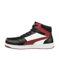 Sicherheitsschuhe Puma Frontcourt Black/White/Red Mid S3 FO HRO ESD SRC 630050
