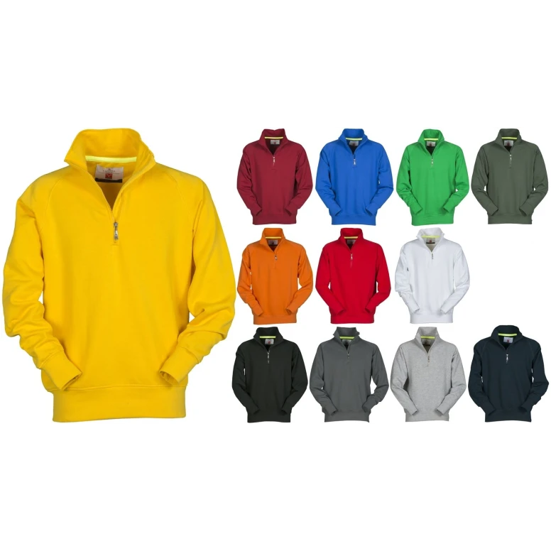 Arbeits-Sweatshirt mit halbem Reißverschluss, verstärkten Ärmeln und Nähten Miami+ Damen - Payper MIAMI LADY+