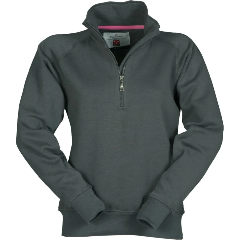 Arbeits-Sweatshirt mit halbem Reißverschluss, verstärkten Ärmeln und Nähten Miami+ Damen - Payper MIAMI LADY+