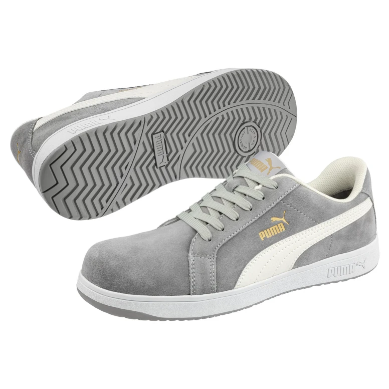 Puma Iconic Suede Grey Low S1P FO HRO ESD SRC 640030 Sicherheitsschuhe