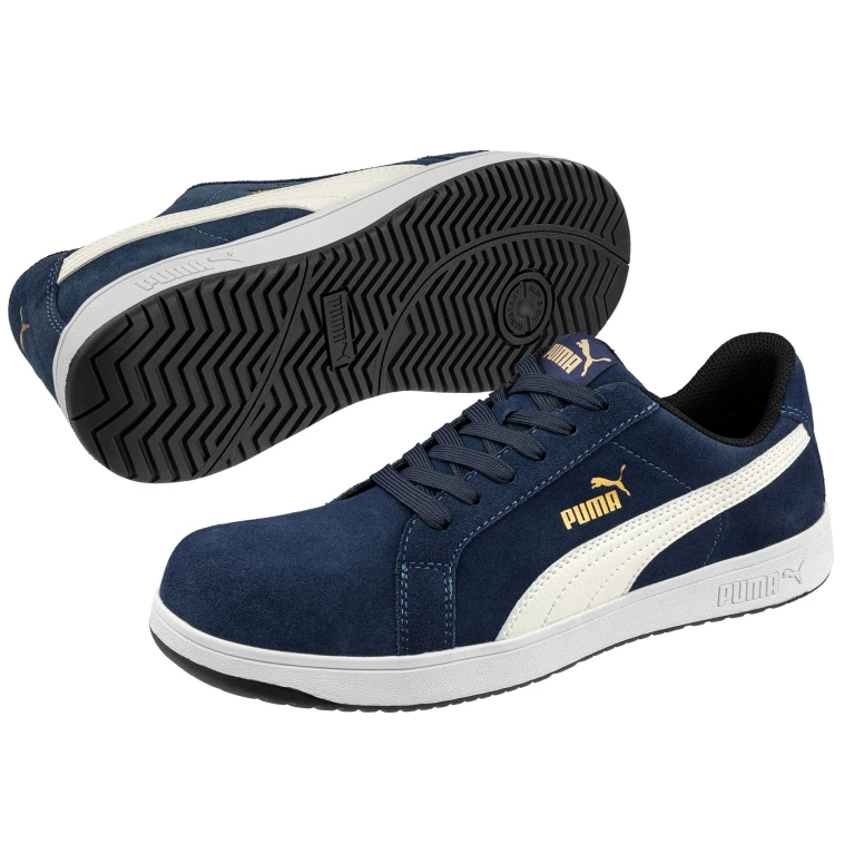 Puma Iconic Suede Navy Low S1P FO HRO ESD SRC 640020 Sicherheitsschuhe