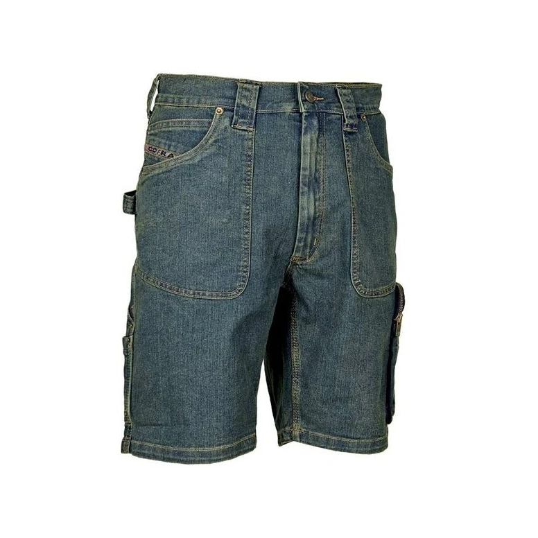 Stretch-Arbeits-Jeans-Bermuda Multitaschen Cofra Havana V157-0-00A
