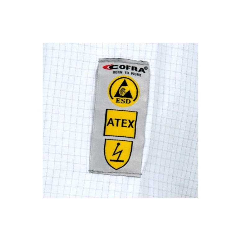 Weißes Arbeitshemd Cofra Electrostatic V462-0-09